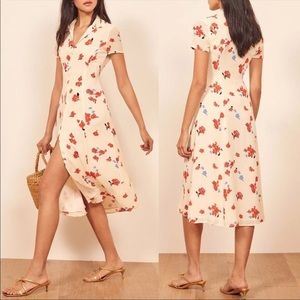 REFORMATION SHIELA FLORAL MIDI DRESS